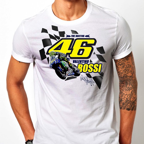 Valentino rossi fan t-shirt moto gp - winner !! | Camiseta contest | 99designs