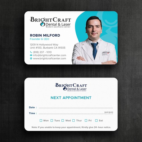 Modern Dental and Medical SPA business card Design réalisé par Felix SH