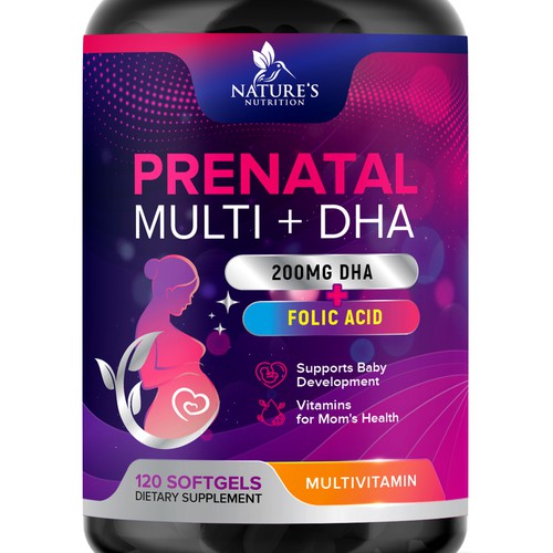 Prenatal Vitamins Label Design needed for Nature's Nutrition Design by TUNSAY