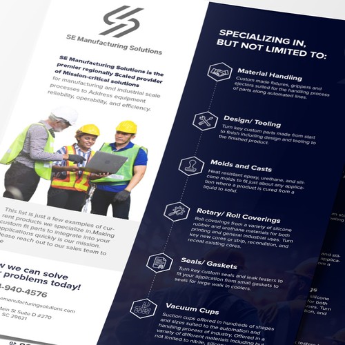 Clean single page line card for potential customers Design by Monki D Loy