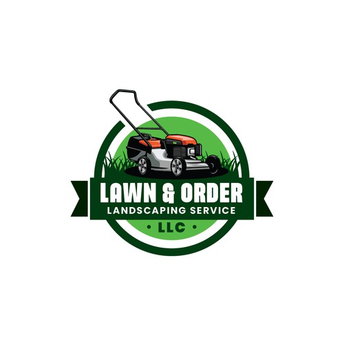 Design a creative badge logo for a landscaping company called Lawn & Order Landscaping Services, LLC Design by Sabiqnoor