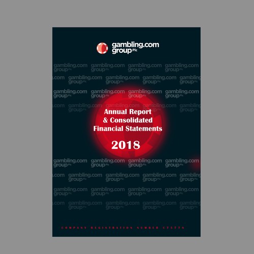 Annual Report Cover for Gambling.com Group Diseño de Marco Davelouis