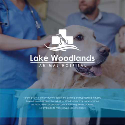 Veterinary logo design for a small animal hospital located next to a lake! Design by amarta_art®