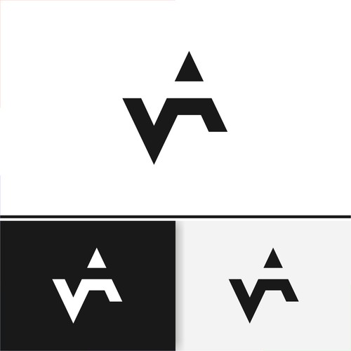 VA Monogram Logo for All Over Print Design by ✅️ Panda Delista™