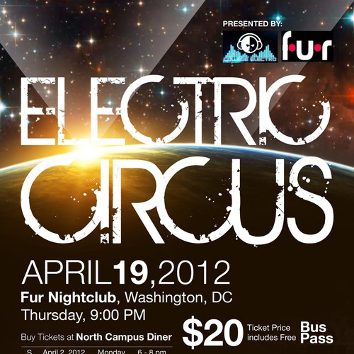 New postcard or flyer wanted for ELECTRIC CIRCUS Ontwerp door Seth Marquin Busque