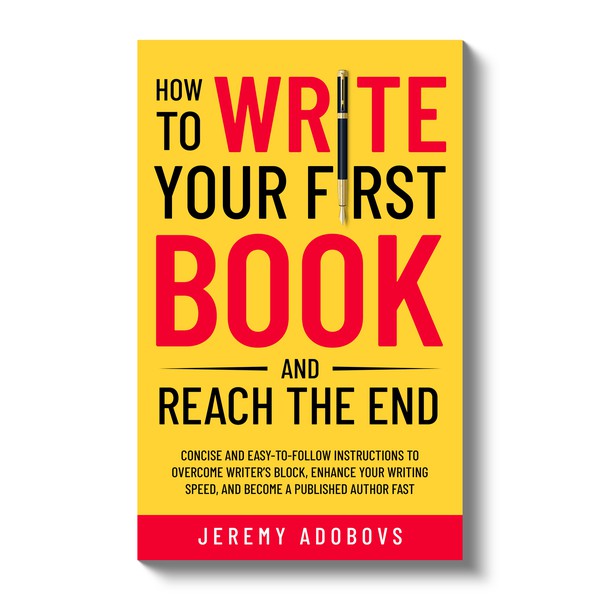 How To Write Your First Book Ebook Cover