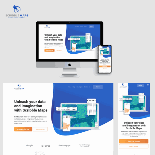 Designs | Scribble Maps Front Page | Web page design contest