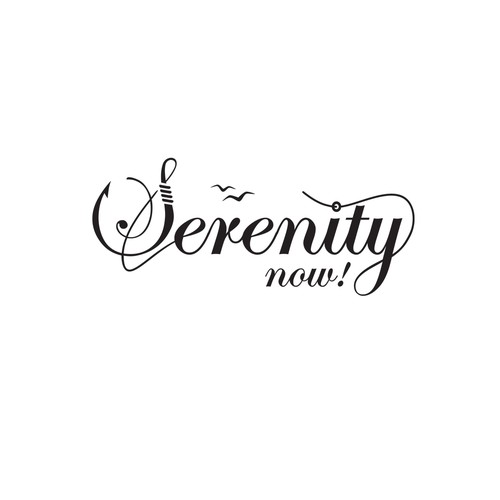 Boat Name Logo    ( Serenity Now! ) Design by Alfa Design.