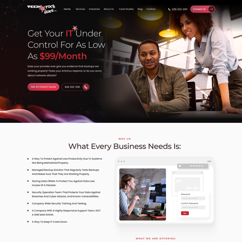 Cutting-Edge Website Design for Premier MSP/MSSP - Tech Rockstars, Inc Design by ⚡️unbox.style⚡️