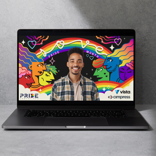 Virtual backgrounds for PRIDE month (multiple winners) Design by remdoes