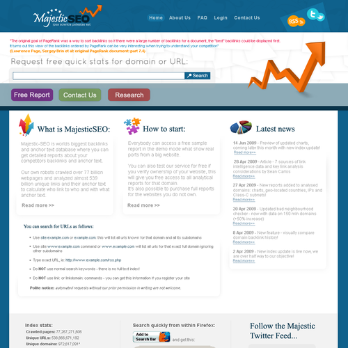 New Web Design for MajesticSEO Design by sorenson_theDesigner