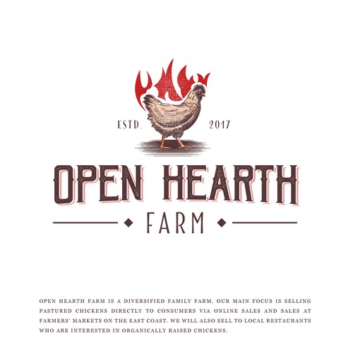 Open Hearth Farm needs a strong, new logo Réalisé par KisaDesign