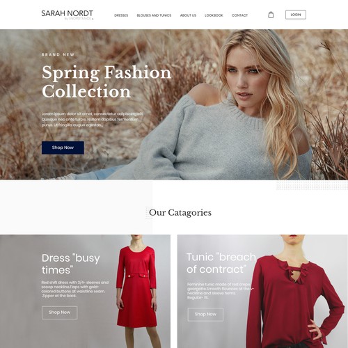 Proposta di design per un contest della categoria Design di sito web realizzata da MercClass