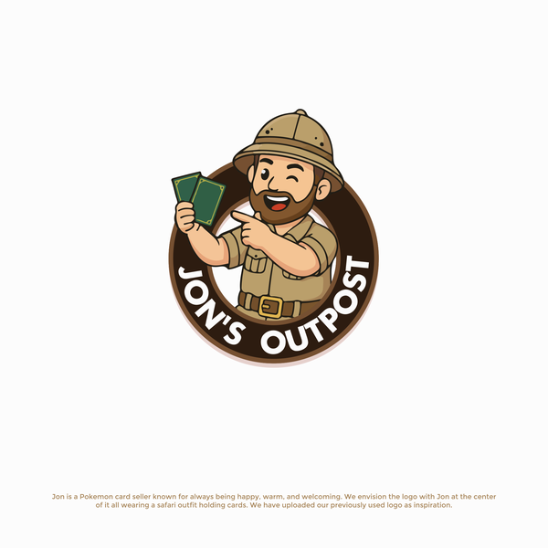 Jon’s Outpost – Friendly Mascot Logo for a Pokémon Card Vendor
