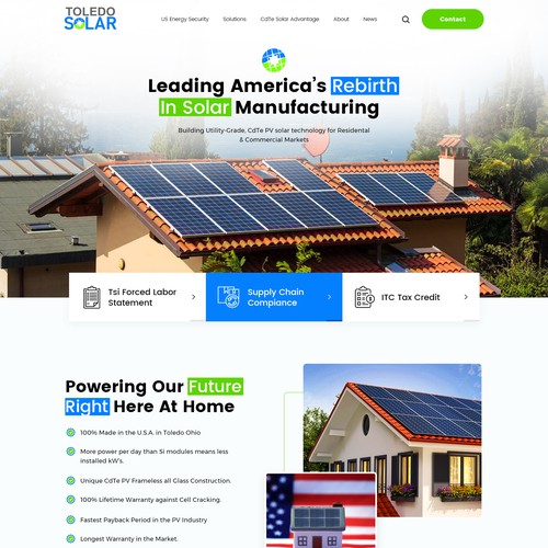 Website Redesign for Solar Panel Manufacturer and Tech Company Design by OMGuys™