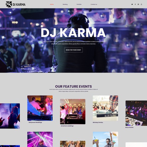 dj karma - playing good music since 2007 Design by Digitechtic