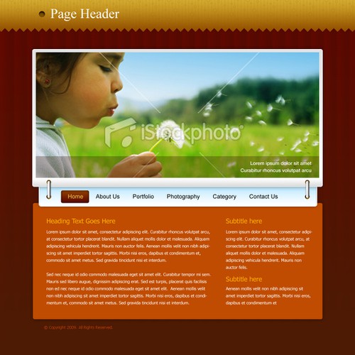 One page Website Templates Design réalisé par PradG