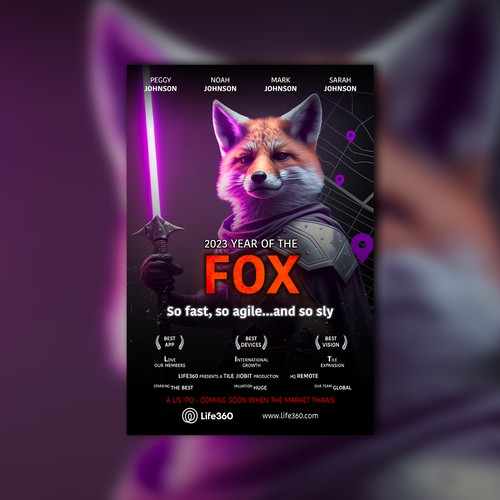 Life360 2023 Year of the Fox Poster Design by MeDesign✦