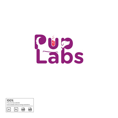 Pup Labs Logo Design Design by WebSky☁️