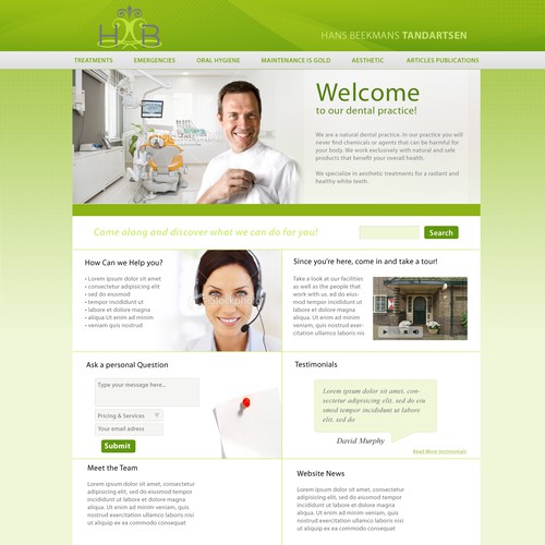 Create the next website design for Beekmans Tandartsenpraktijk Ontwerp door SetupShop™