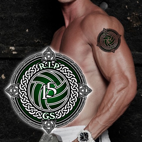 Volleyball Tattoo With Celtic Design Tattoo Contest 99designs