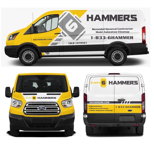 Designs | 6 Hammers Partial Wrap | Car, truck or van wrap contest