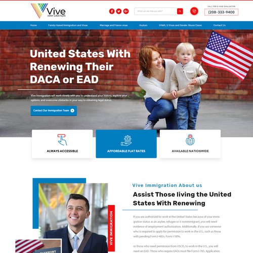 Immigration Work Permit Site Focused Redesign Diseño de OMGuys™