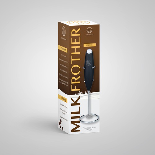 Electric Milk Frother Needs Fun Bold and Premium Design. Design by Sales Gomes