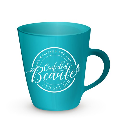 Unique Coffee Cup for Women Consciously Living Well Design by redsonya