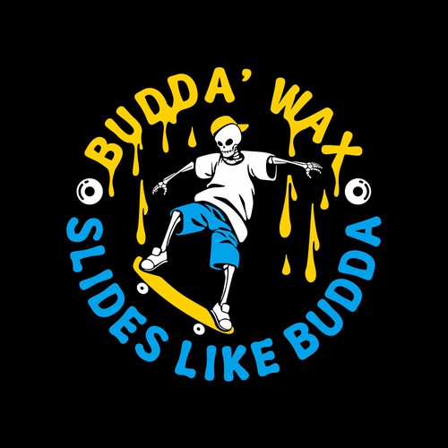 Designs Sketch and Design a skateboard wax Logo of a Skeleton Skater