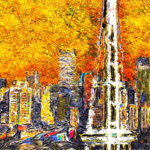 City Scape Van Gogh Style Design by duskpro79