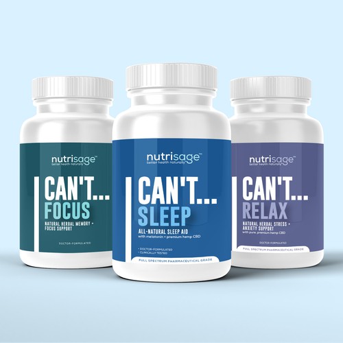 Create a fun, modern + hip label template for an established health supplement brand Design by zzzArt