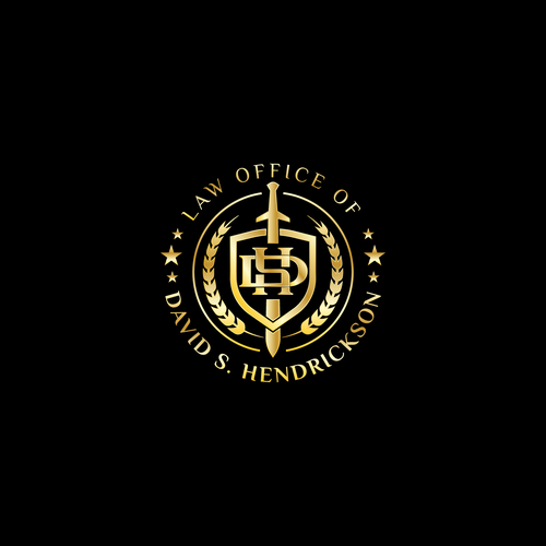 logo and letterhead for military criminal defense law firm デザイン by ironmaiden™