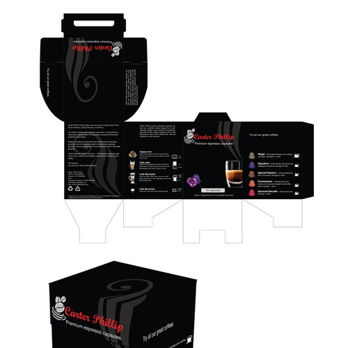 Design an espresso coffee box package. Modern, international, exclusive. デザイン by dankataa