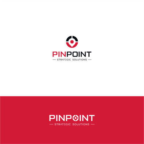 technical business consulting logo showing expertise for PINPOINTing the right problem to solve. Design by METAFORA_