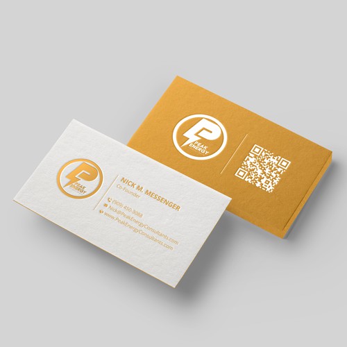 Modern Business Card Design for Electric Energy and Solar Company Design by Taaiebah