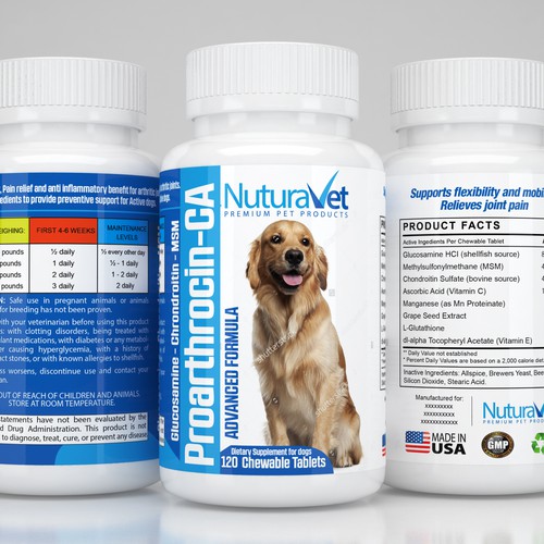 Pet Supplements Label Design Product label contest