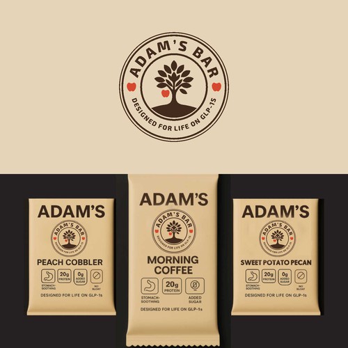 Adams Bar - Nutrition Bar for GLP1 patients Design by AR_Design25