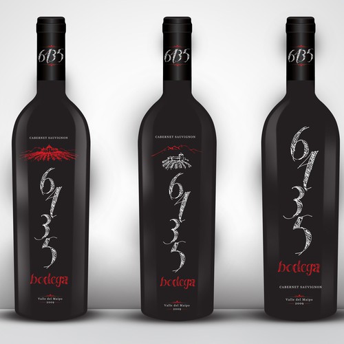 Chilean Wine Bottle - New Company - Design Our Label! Design by NowThenPaul