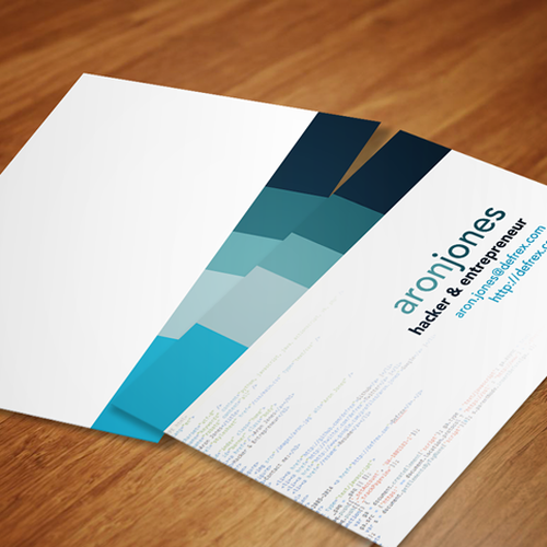 Create an elegant business card for an entrepreneurial hacker Design by BXG