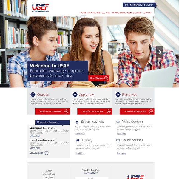 Education Website to promote Internationa Exchange between China and US