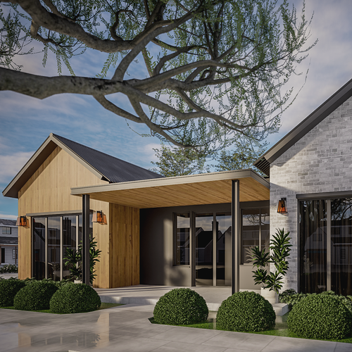 Front elevation of house Design by Muzaena