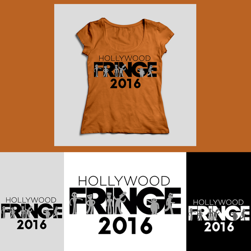 The 2016 Hollywood Fringe Festival T-Shirt Diseño de Aulolette Pulpeiro