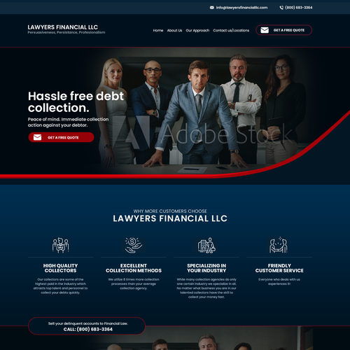 Debt Collection Website Design by Elysianne