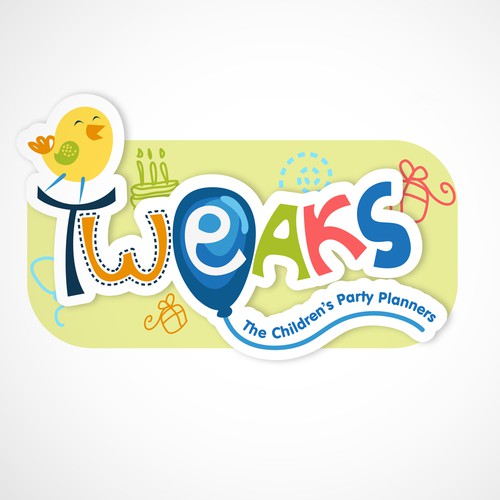 logo for Tweaks - The Children's Party Planners Design by Valeriedraws