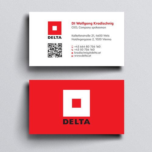 DELTA Business Card Relaunch Design réalisé par Design sp