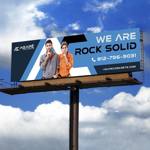 AN AMAZING CONCRETE COMPANY BILLBOARD NEEDED Aprox 14’ tall and 48’ wide Design by aeropop