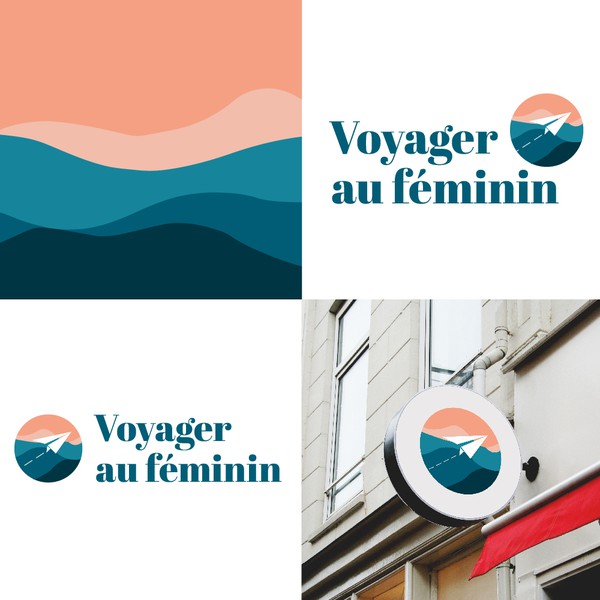 Logo for a feminine brand about travel