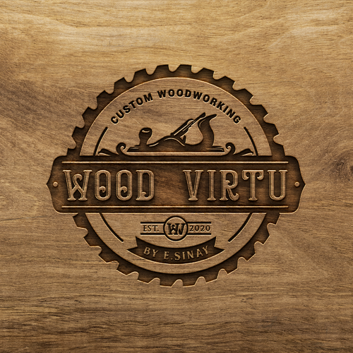 Design design a custom modern woodworking logo di >>Jelena<<