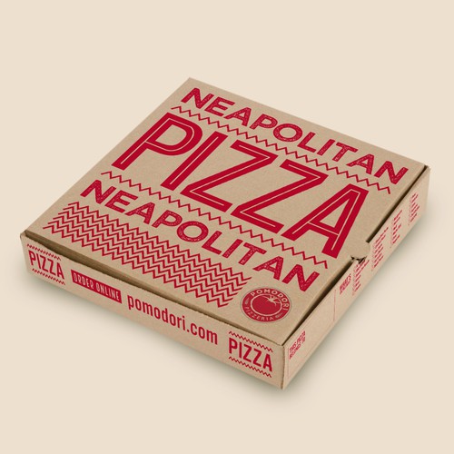 Fun, functional pizza box for Neapolitan pizzeria. Design by intheryn